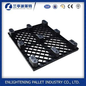 1200x1000x140mm 9 oyoqli yuk eksporti qora bir marta ishlatiladigan plastik sxemasidan